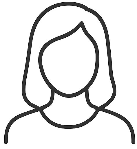 Line drawing of a woman